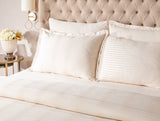 King Size Gold Jacquard Satin Duvet Cover Set