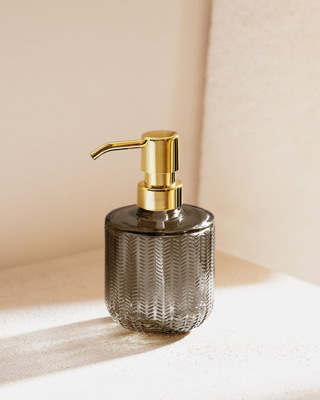 Smoke Gray Layer Design Liquid Soap Dispenser