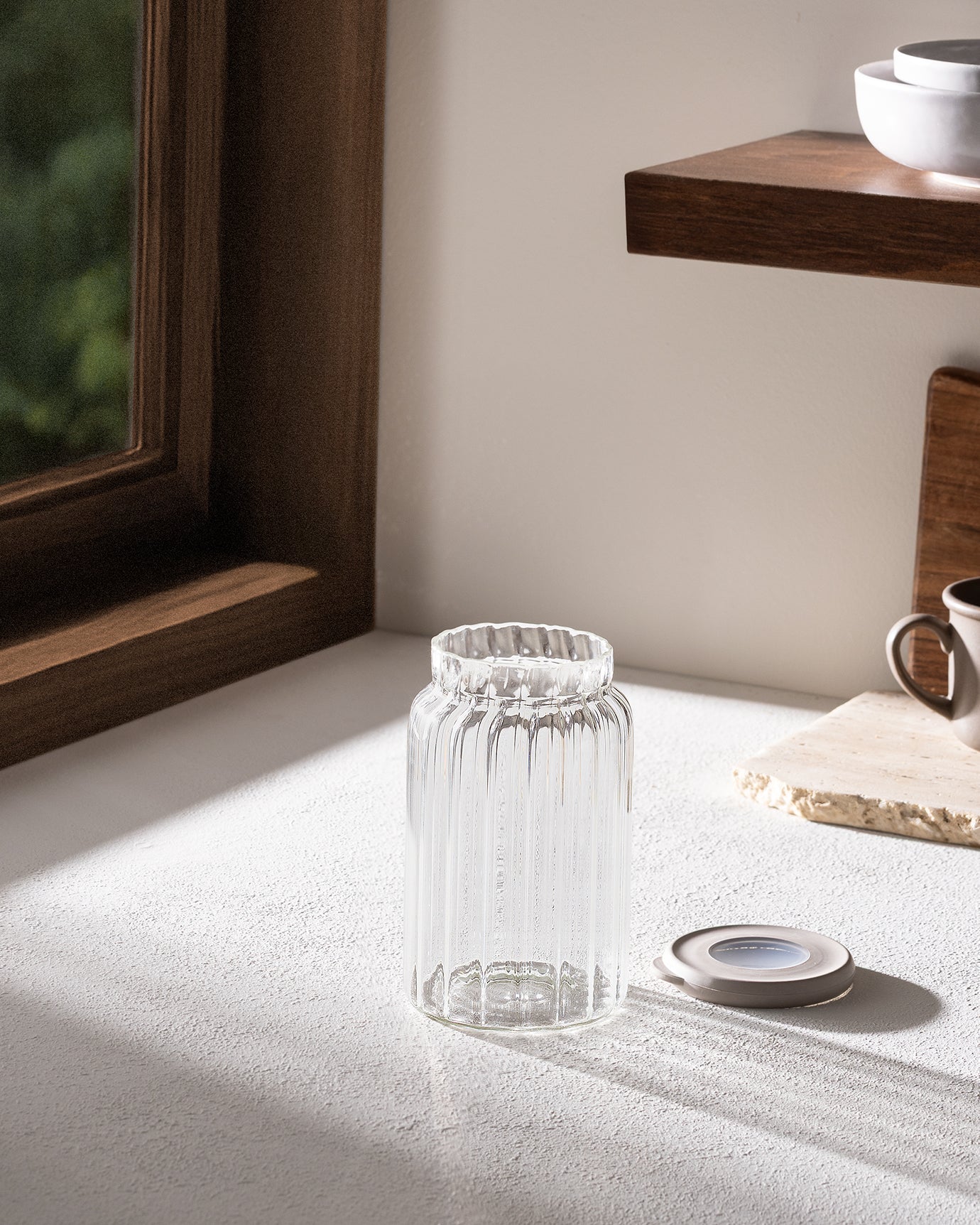 Borosilicate Glass Food Storage Jar, 690 ml Clear Kitchen Container