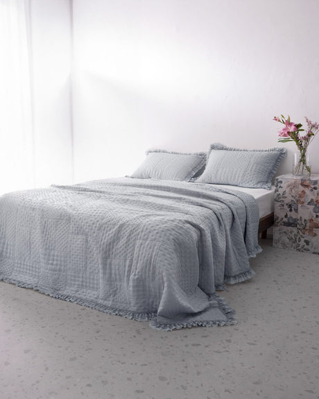 Indigo Double Bedspread - Medus Design Full Size Bed Cover