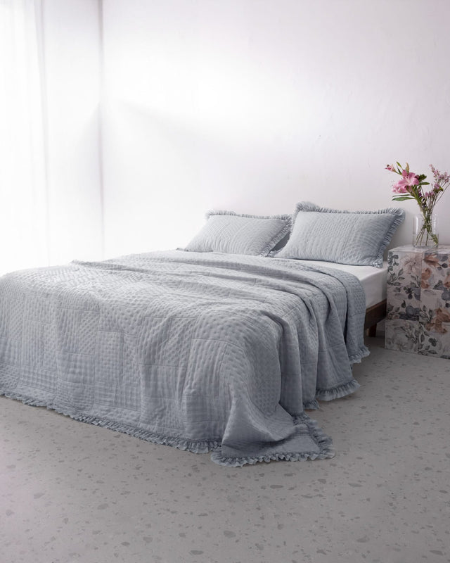 Indigo Double Bedspread - Medus Design Full Size Bed Cover