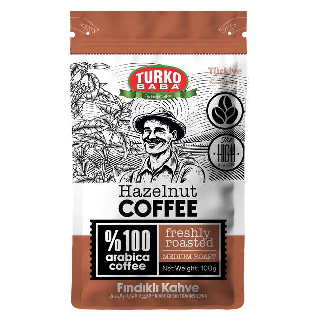 TURKOBABA Premium Hazelnut Flavored Arabica Coffee - 100g