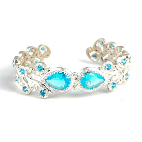 Premium 925 Sterling Silver Aquamarine Antique Bracelet