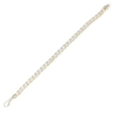 925 Sterling Silver Gourmet Chain Bracelet - Patterned Links
