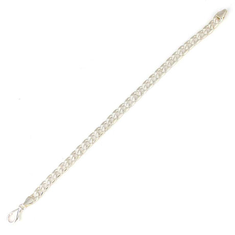 925 Sterling Silver Gourmet Chain Bracelet - Patterned Links