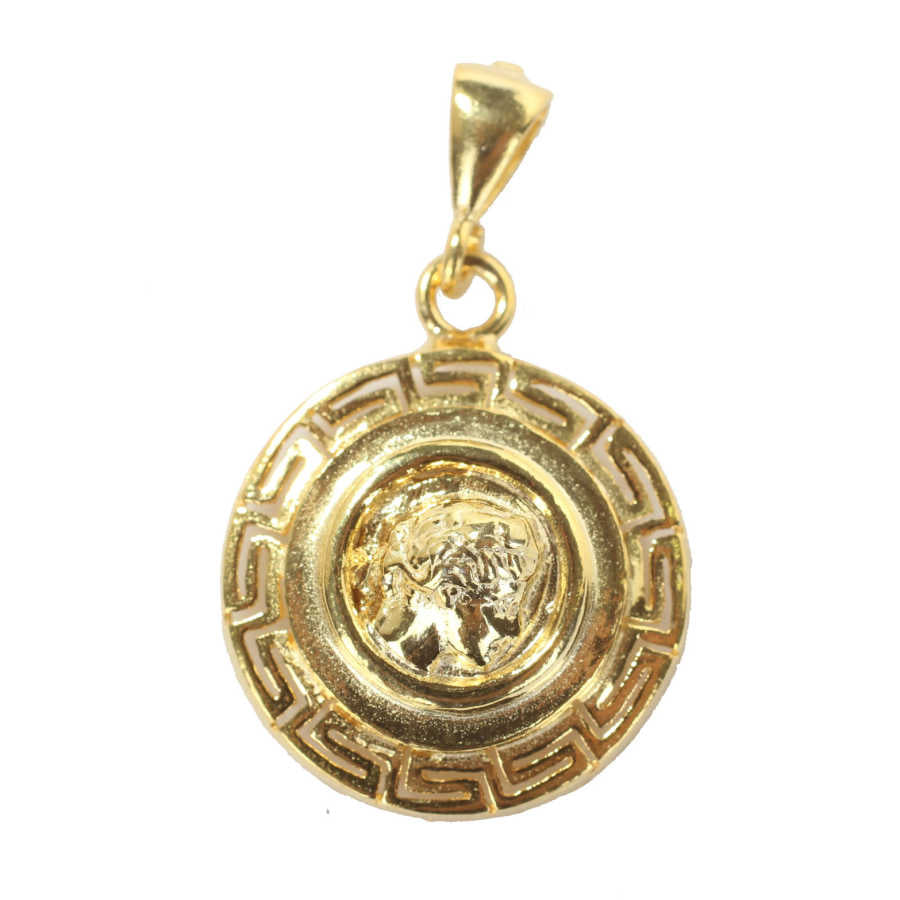 Prémiový přívěsek medailon Alexander z řeckého designu, stříbro 925 sterling