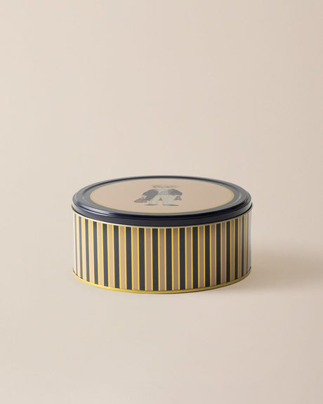 Medium Round Metal Food Storage Container - Kitchen Organization Box