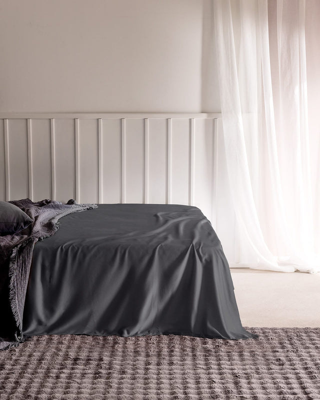 King Size 100% Cotton Sateen Flat Sheet