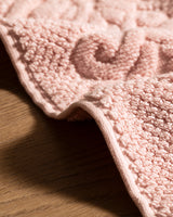 Norice Powder Pink Bath Mat Towel - Soft Absorbent Foot Rug