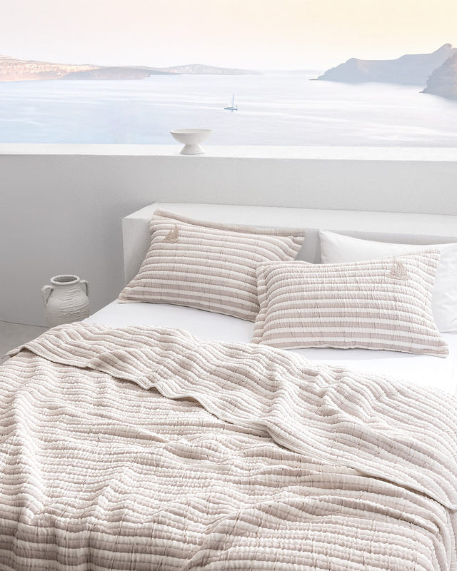 Cotton Blend Double Bedspread Set - Soft & Timeless Comfort