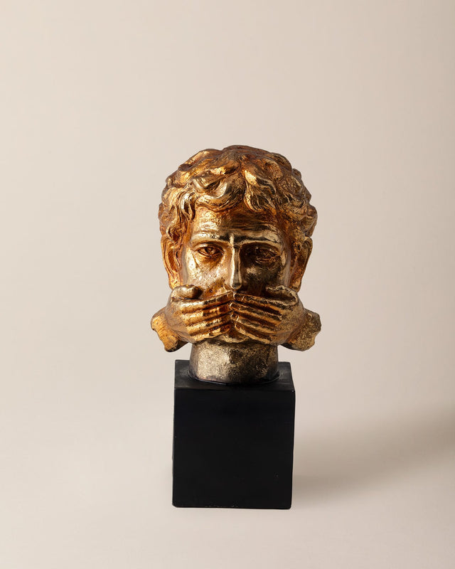 Gold Emma Decorative Figurine, Elegant Tabletop Accent Sculpture