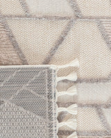 Soft Bone White Polyester Area Rug - 80x150 cm - Plush Shag Style