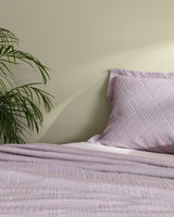 Pure Cotton King Bedspread - Elegant Triangle Stitching