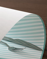 4 - Piece White & Mint Green Placemat Set for Dining Table - TryAladdin
