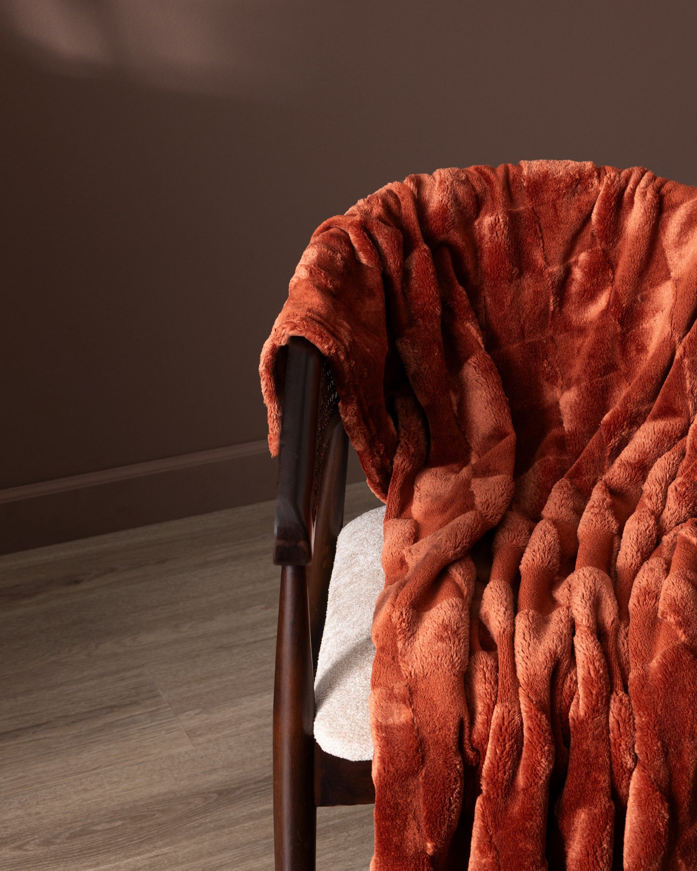 Ultra-Soft Welsoft Polyester TV Blanket - Terra Cotta Cozy