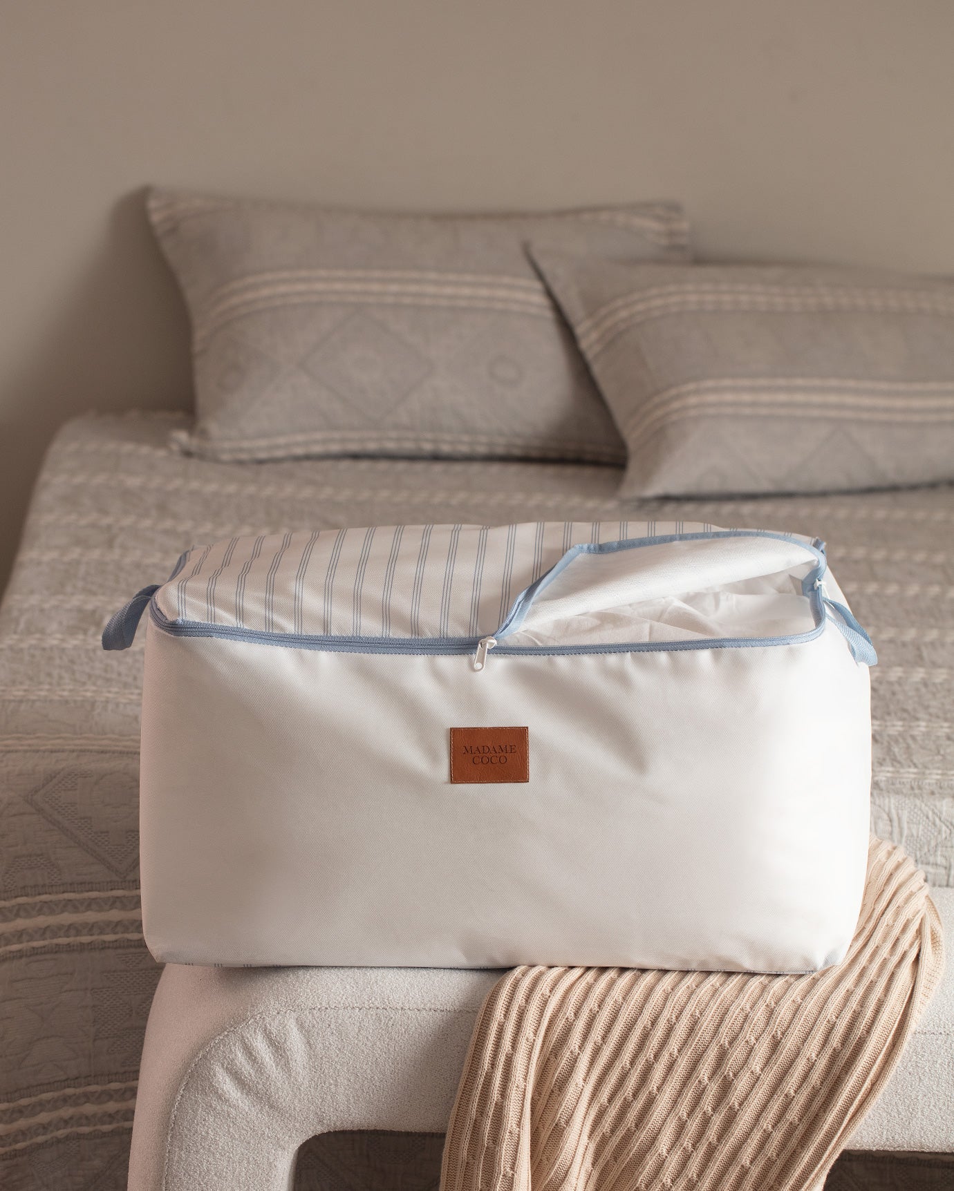 Cloud Print Fabric Storage Bag - Home Organizer
