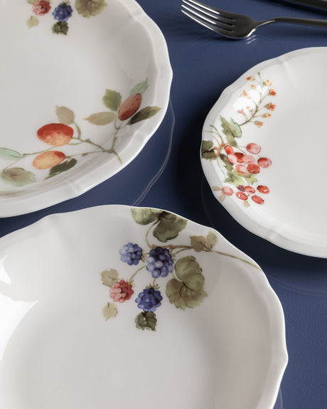 Fine Bone Porcelain 6-Person Dinner Set - Vibrant Colorful Pattern