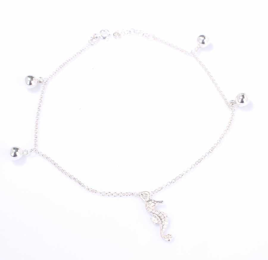 Premium 925 Sterling Silver Seahorse Ankle Bracelet