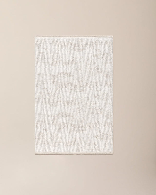 Polyester Area Rug - Soft Ecru Weave