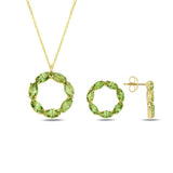 Sterling Silver Marquise Swarovski Crystal Set - Neptune Collection