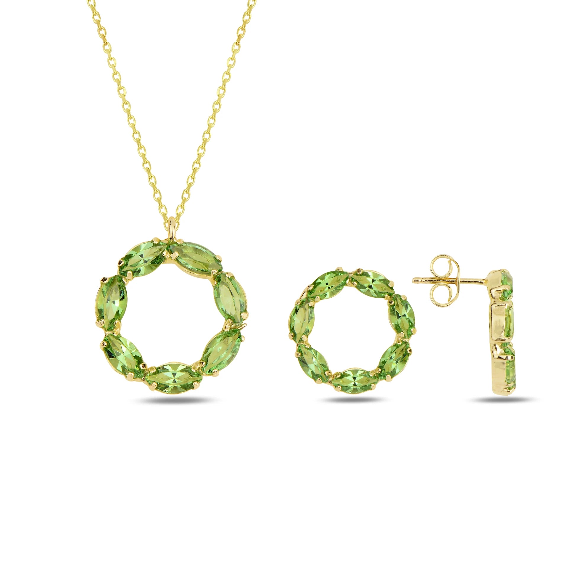 Sterling Silver Marquise Swarovski Crystal Set - Neptune Collection