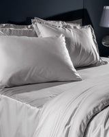 Thalie Double 100% Cotton Striped Sateen Duvet Cover Set - 300TC