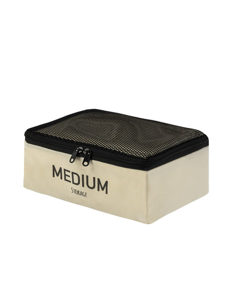 Cream Travel Luggage Organizer Bag - Suitcase Packing Cube