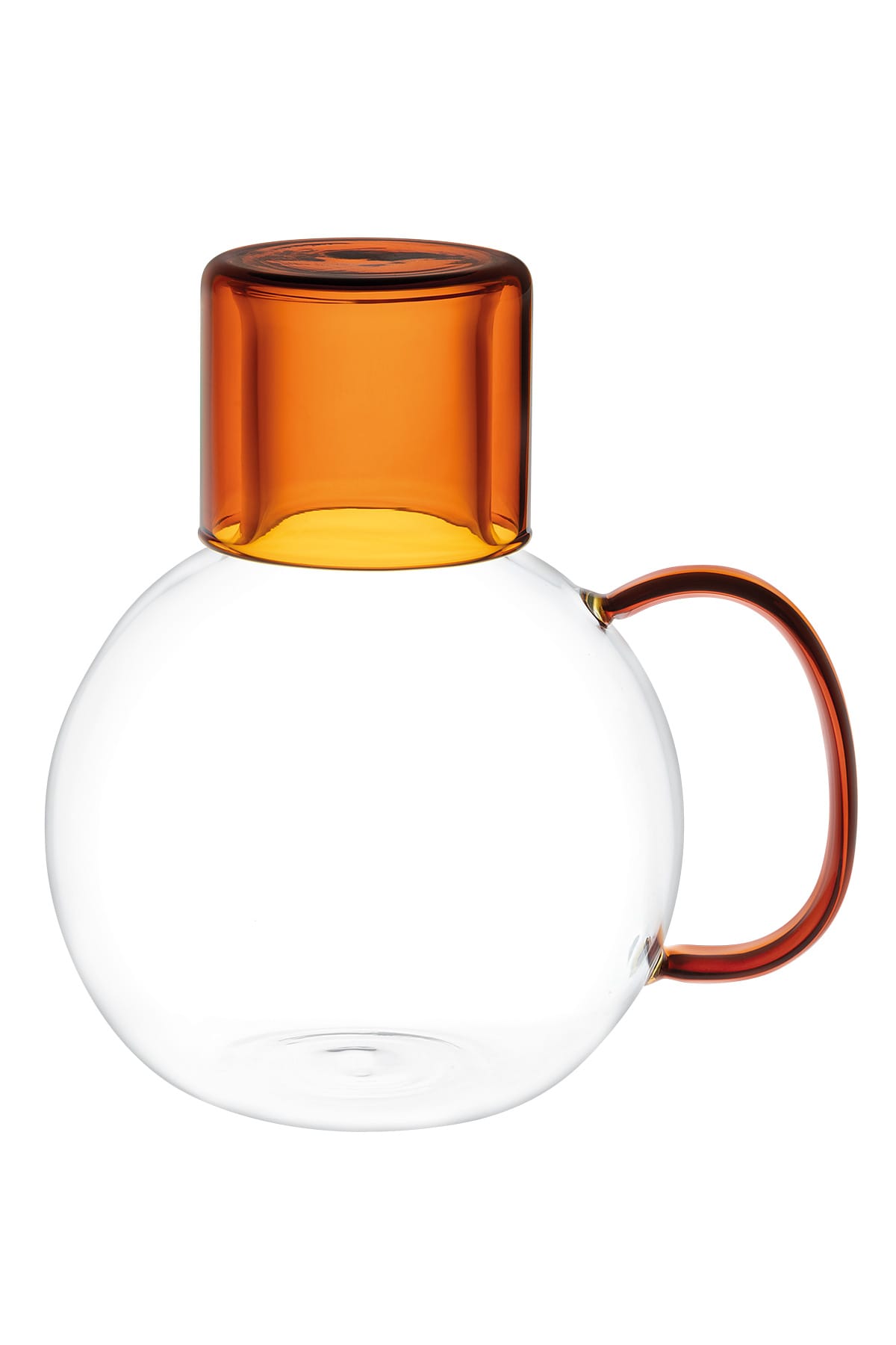 Heat-Resistant Borosilicate Glass Carafe - Amber with Ergonomic Handle