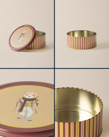 Louise Round Metal Storage Box, Medium