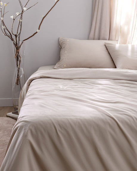 Loris King Size 100% Cotton Embroidered Duvet Cover Set