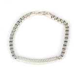 Professional 925 Sterling Silver Greek Pattern Link Bracelet
