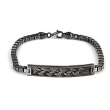Elegant 925 Sterling Silver Cube Chain Bracelet - Braided Motif