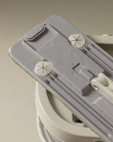 Plastic & Metal 3-Compartment Mop Set - Integrated Cleaning System