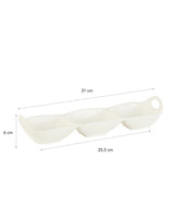 New Bone China 3-Compartment Serving Platter - Modern Minimalist Design