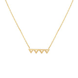Sterling Silver Minimalist Tiny Triangles Pendant Necklace