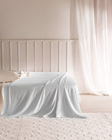 Twin Size 100% Cotton Sateen Flat Sheet - Soft & Smooth Bedding