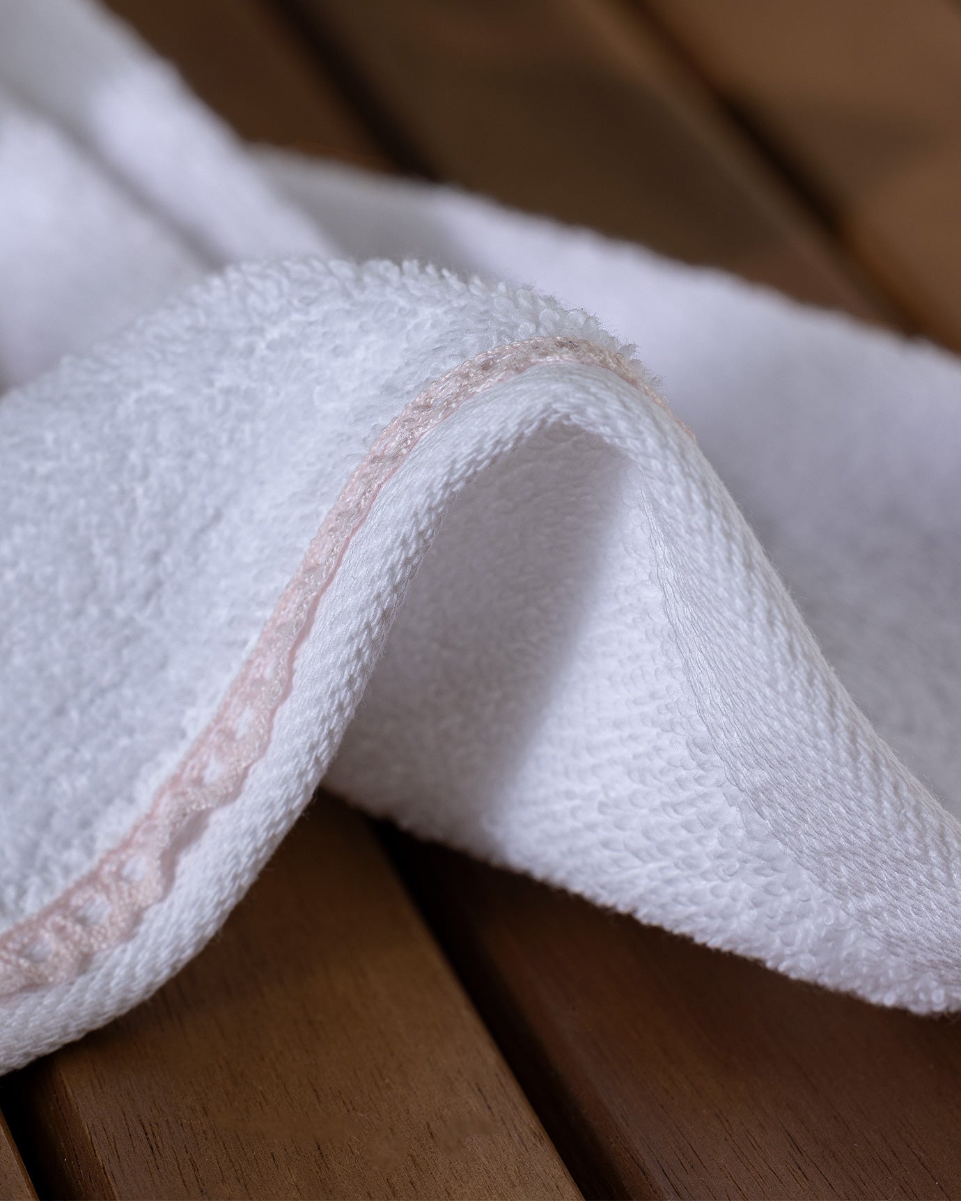 100% Cotton Hand Towel Set - Plush & Absorbent, White/Powder