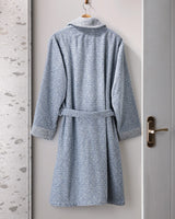 100% Cotton Shawl Collar Bathrobe - Absorbent & Soft Yarn Dyed