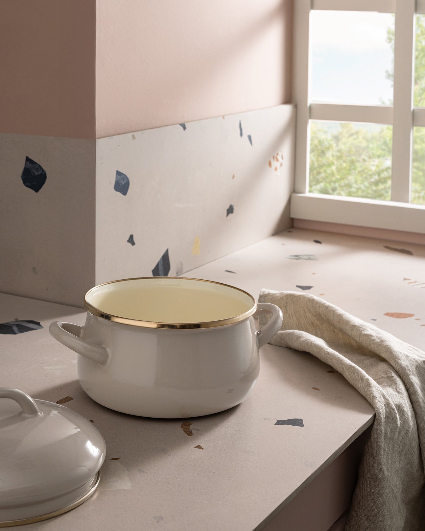 16 cm Beige Cooking Pot