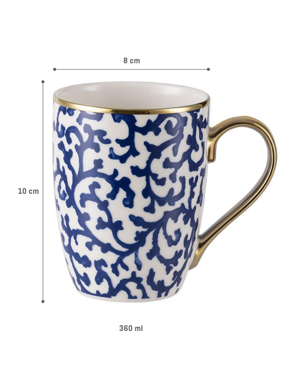 New Bone China Mug - Modern Two-Tone Aesthetic