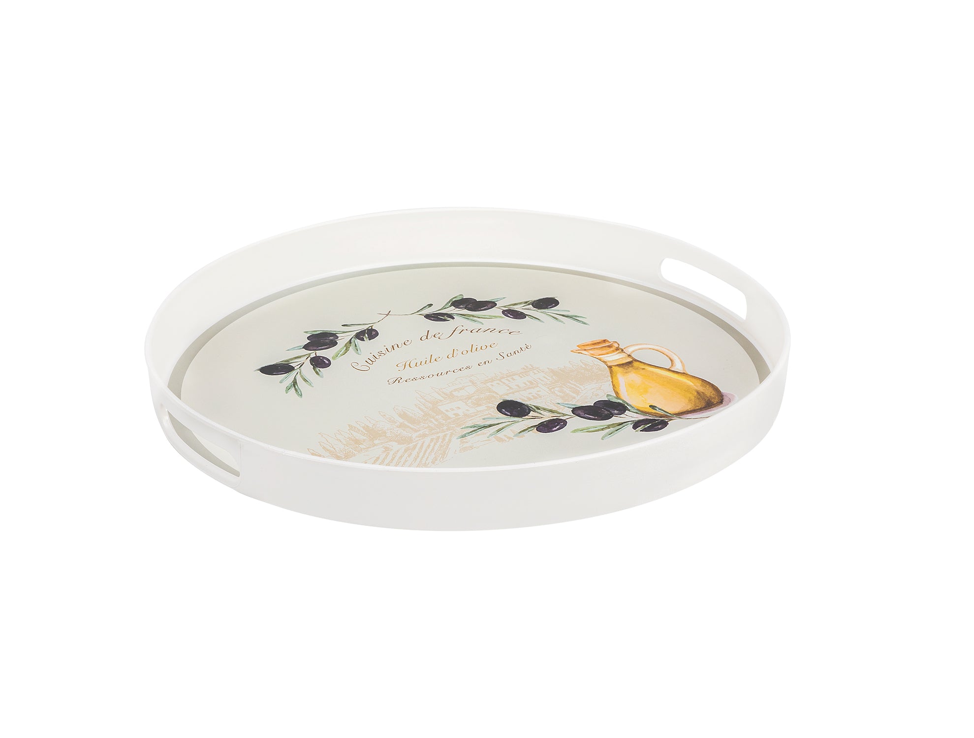 Durable Plastic Serving Tray - Elegant Round Design for Stylish Hosting