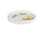 Lightweight Plastic Serving Tray - Mediterranean Olive Motif