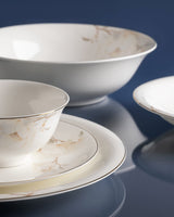 Fine Bone Porcelain 6-Person Dinnerware Set - Elegant & Durable