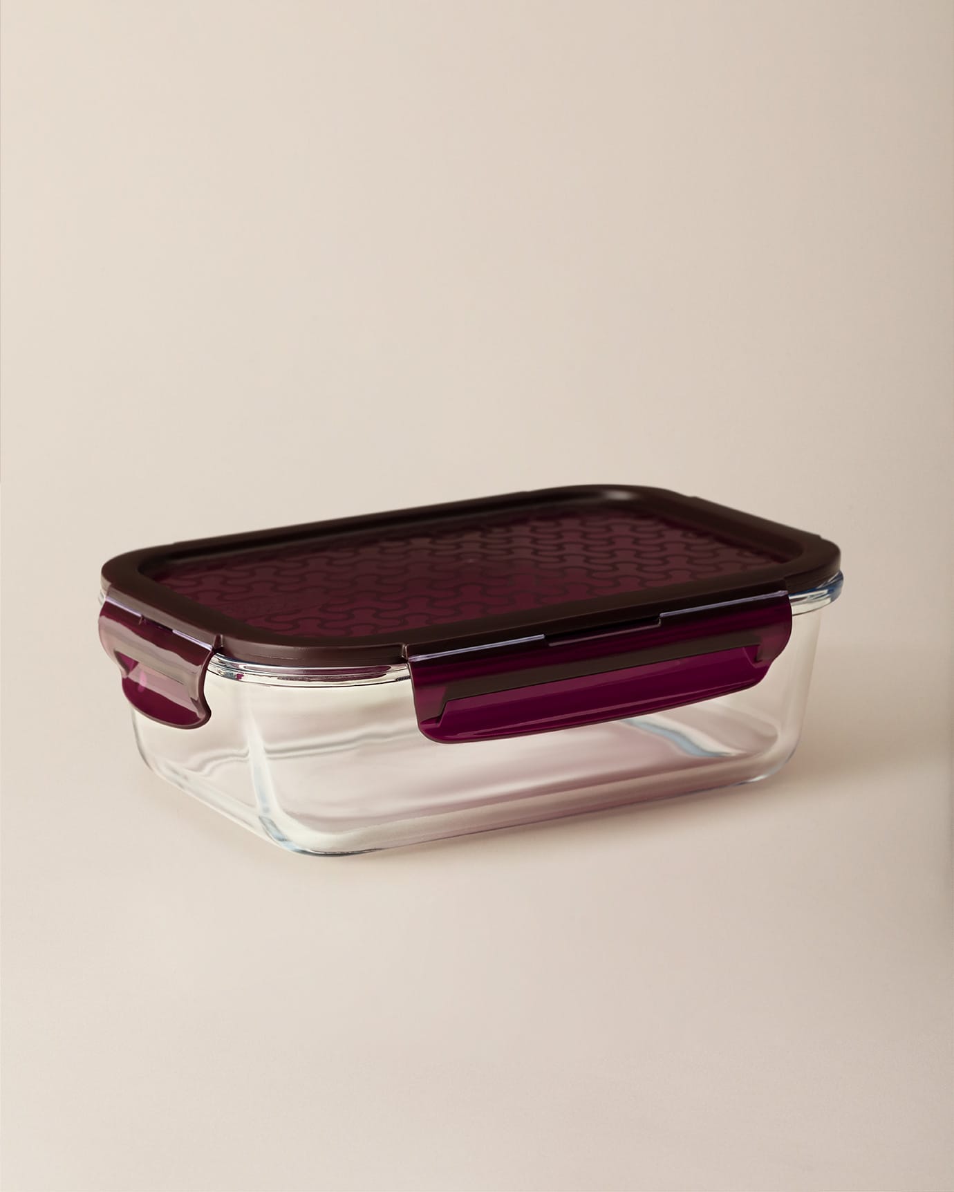 Airtight Borosilicate Glass Food Storage Container - Rectangular, 1000ML