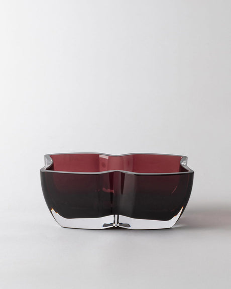 Handcrafted Glass Vase - Loches Design, Plum Hue