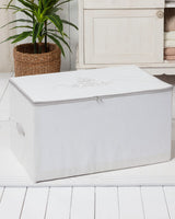 Floral Pattern Storage Bag Organizer - White Grey - Large Capacity Home Storage