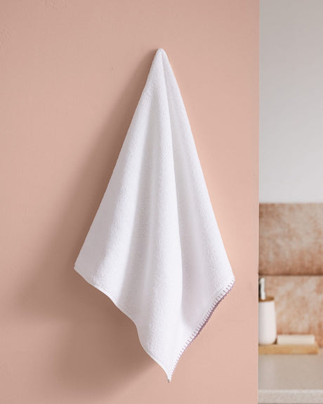 Soft & Absorbent Cotton Face Towel - Elegant Crocheted Details