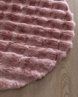 Charlot Post Blush Pink Round Accent Rug - 90 cm