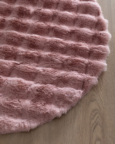 Charlot Post Blush Pink Round Accent Rug - 90 cm
