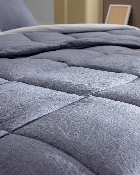 Indigo Single Bedding Set - Soft & Cozy Duvet Cover & Pillow Sham